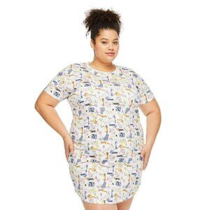 👚 Plus Size Women's Round Neck Nightshirt – George Size: 1X